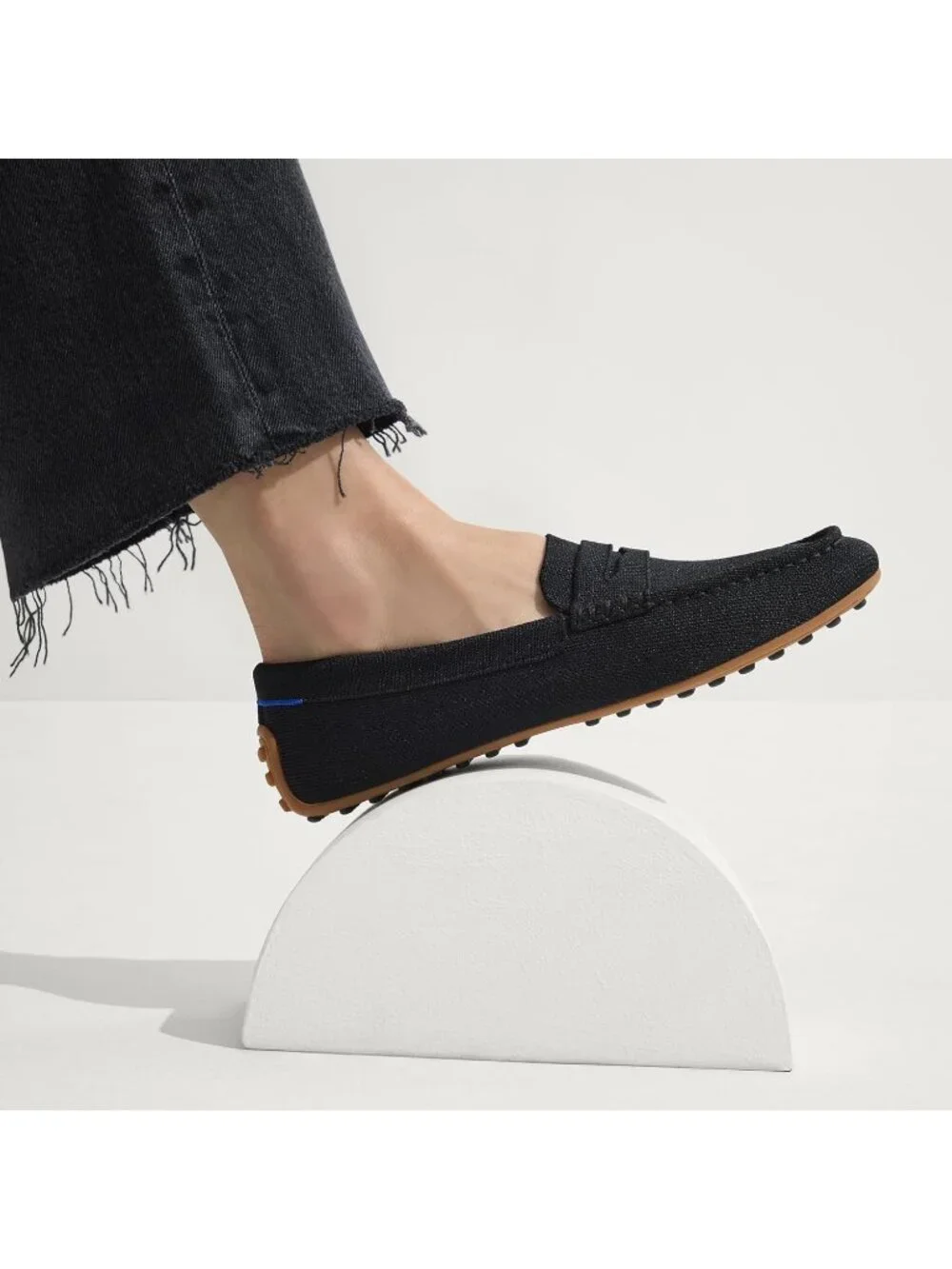 Women's Black Slip-On Comfortable Loafers Sustainable Washable Stylish Shoes